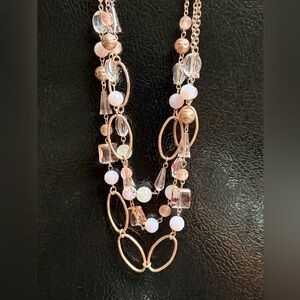 Charming Charlie Pink Layered Necklace